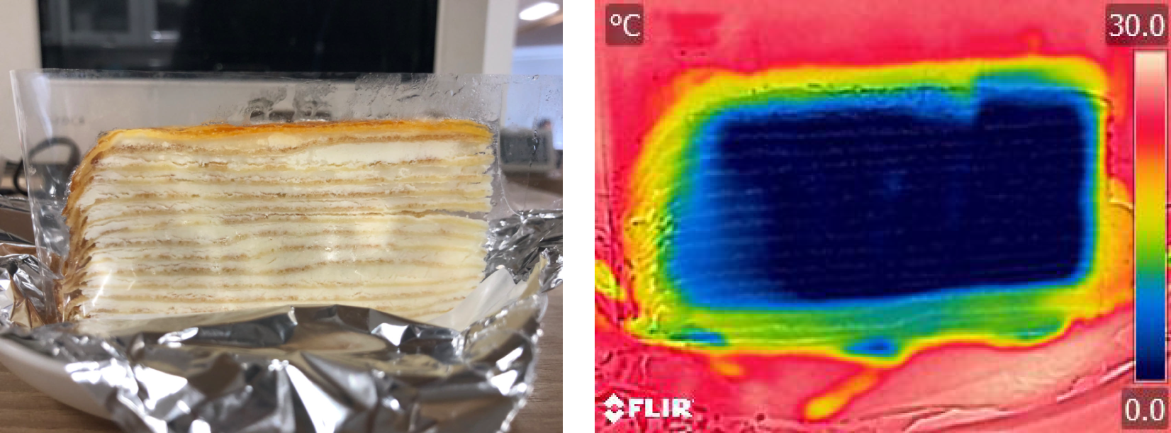 ケーキ解凍比較（シロカ）