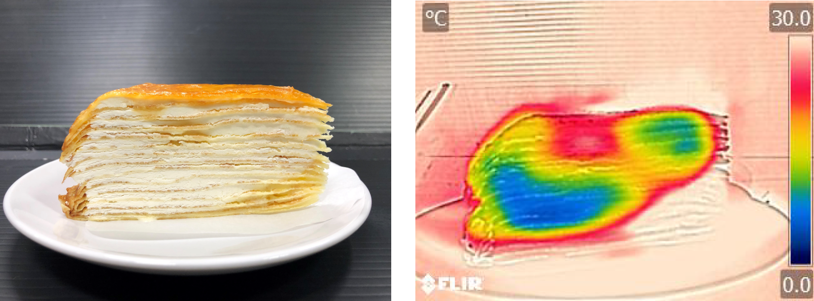 ケーキ解凍比較（一般電子レンジ）